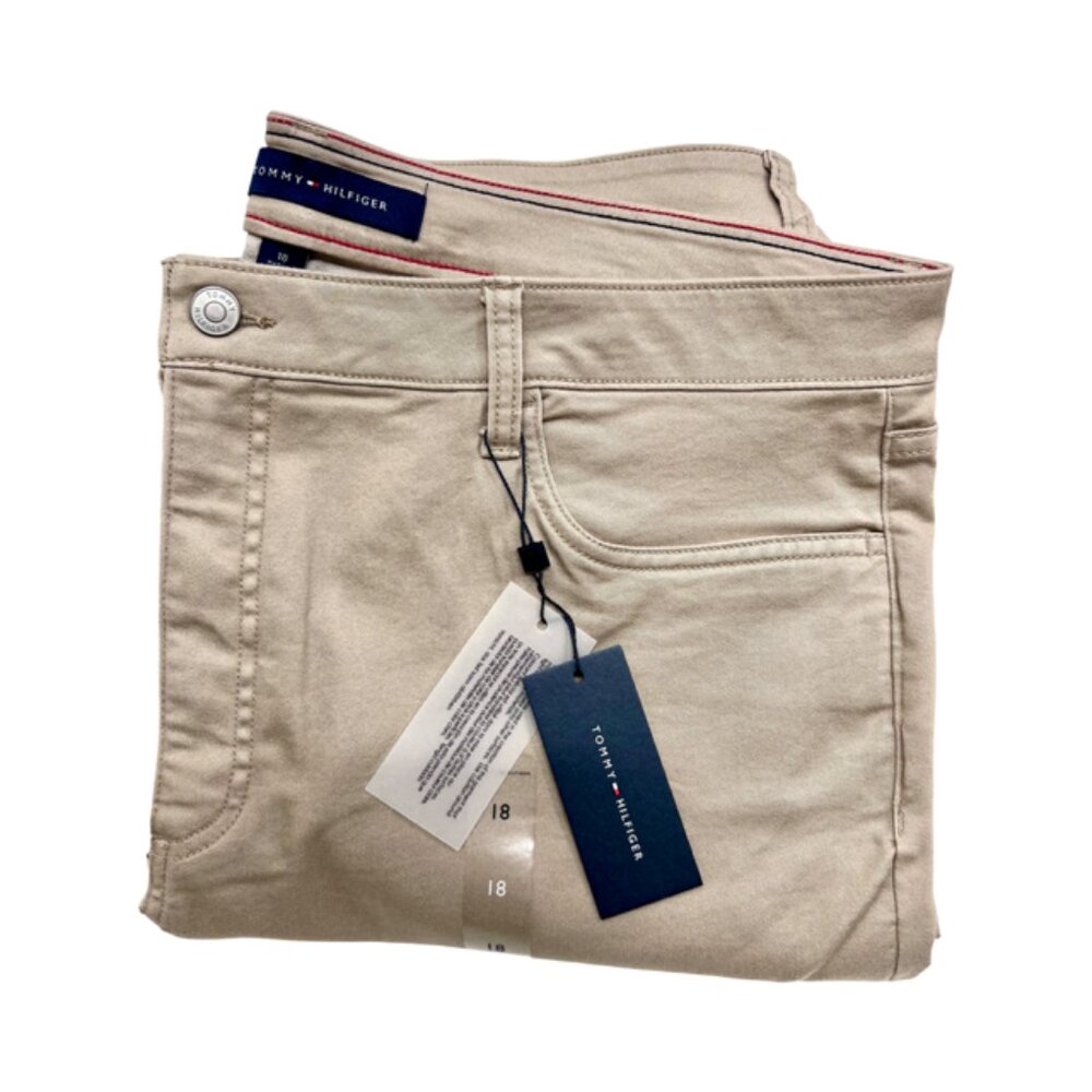 New Tag-Tommy Hilfiger women's pants khaki chino ankle-length pants  size 18 - Picture 7 of 7